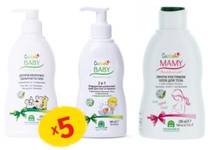 Дитяче молочко для обличчя та тіла, Очишуючий делікатний дитячий засіб для тіла та волосся, Олія для тіла мами проти розтяжок